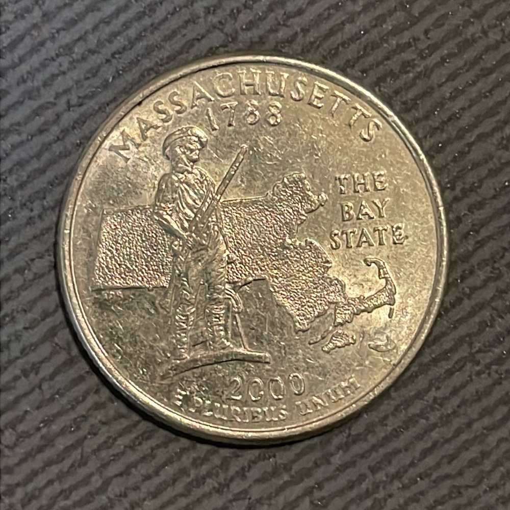 2000 Massachusetts quarter coin